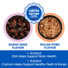 N-Bone® Puppy Teething Rings Burnt Ends & Pulled Pork Flavor, Dried Chews for Dogs, 3-count Bag x 2, Variety Pack - Natural Puppy Chew Toys Alternative for Teething Discomfort - for Dogs of All Sizes