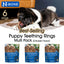 N-Bone puppy teething rings packaging with a puppy chewing on a ring.