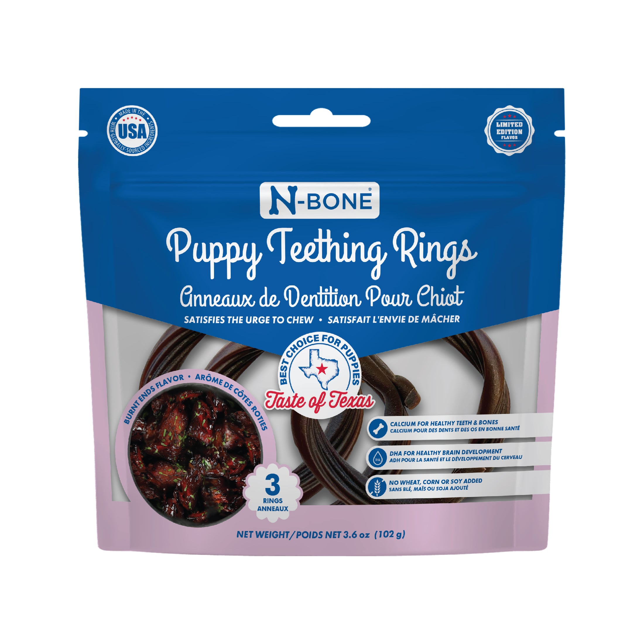 Taste of Texas — Burnt Ends flavor puppy teething rings