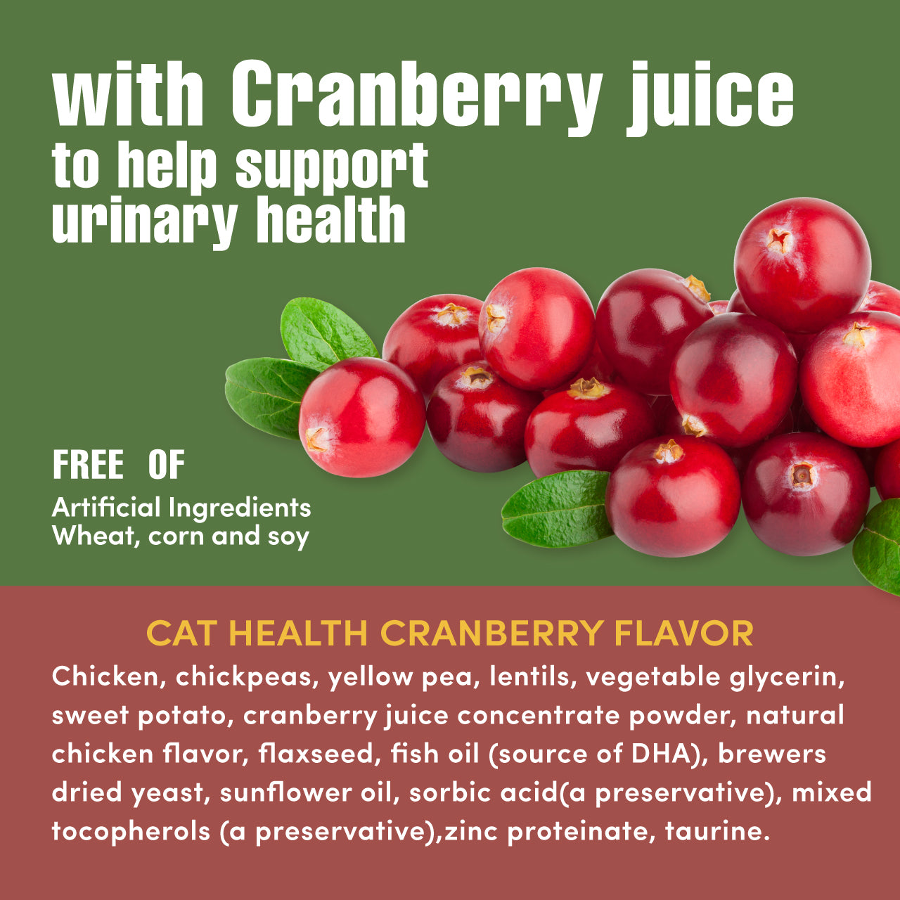 Get Naked® Cat Health with Cranberry Juice Crunchy Treats