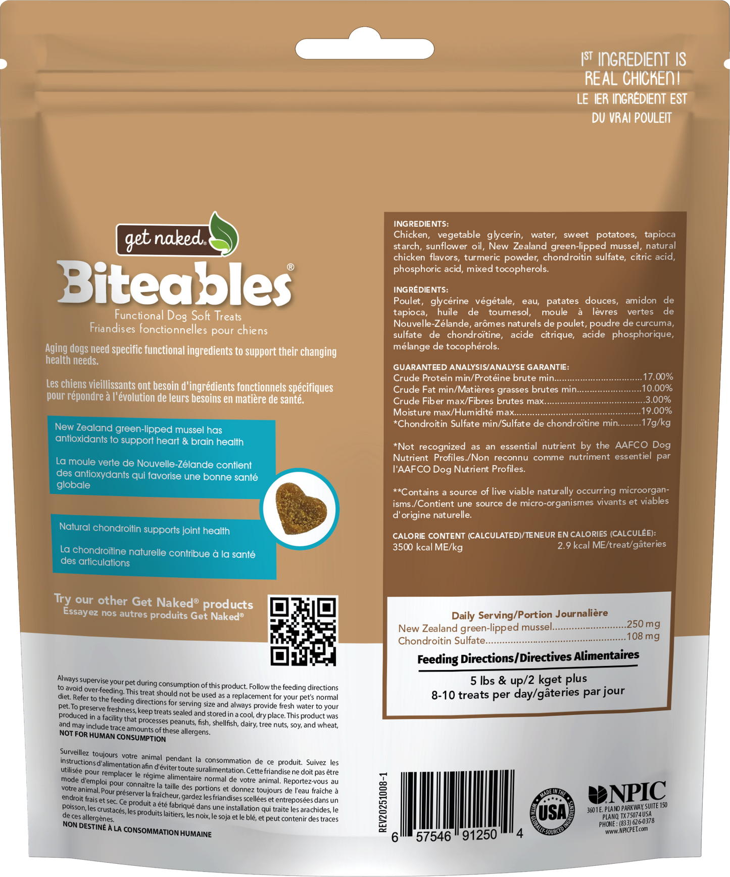 Get Naked® Biteables® Senior Health Functional Dog Soft Treats