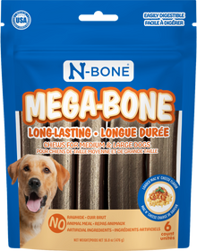 N-Bone® Mega-Bone Long-Lasting Chew Mac n' Cheese Flavor 6 count