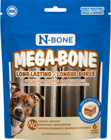 N-Bone® Mega-Bone Long-Lasting Chew Peanut Butter & Jelly Flavor  6 count
