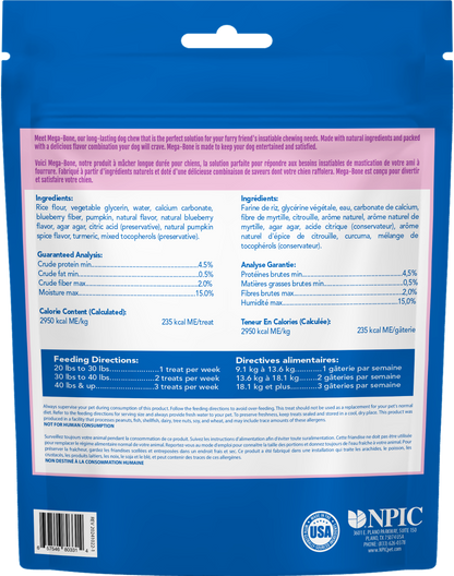 N-Bone® Mega-Bone Long-Lasting Chew Blueberry Pumpkin Muffin Flavor 6 count