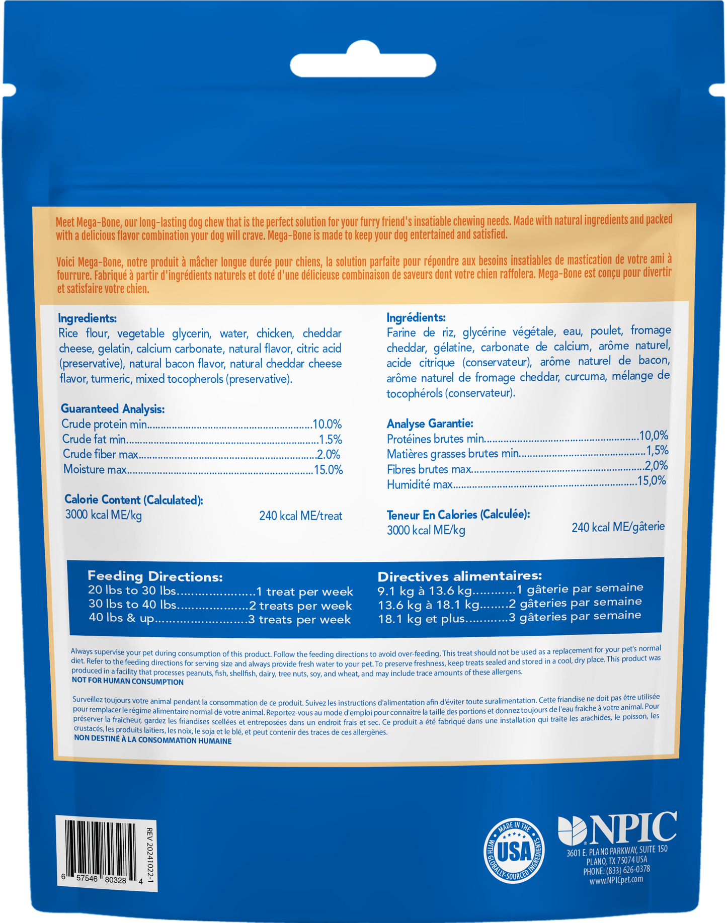 N-Bone® Mega-Bone Long-Lasting Chew Mac n' Cheese Flavor 6 count