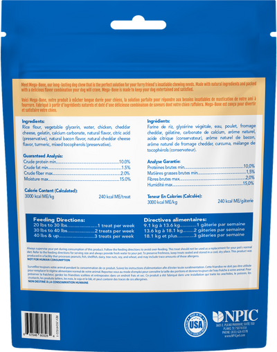 N-Bone® Mega-Bone Long-Lasting Chew Mac n' Cheese Flavor 6 count