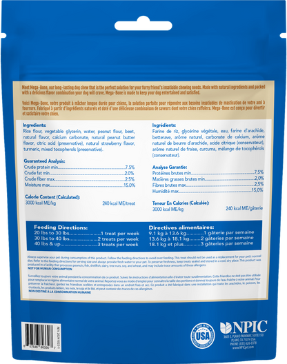 N-Bone® Mega-Bone Long-Lasting Chew Peanut Butter & Jelly Flavor  6 count