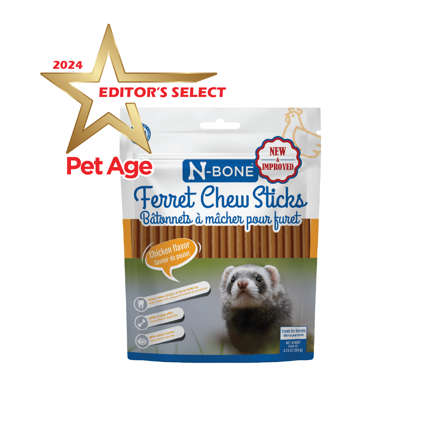 N-Bone® Ferret Chew Sticks Chicken Flavor