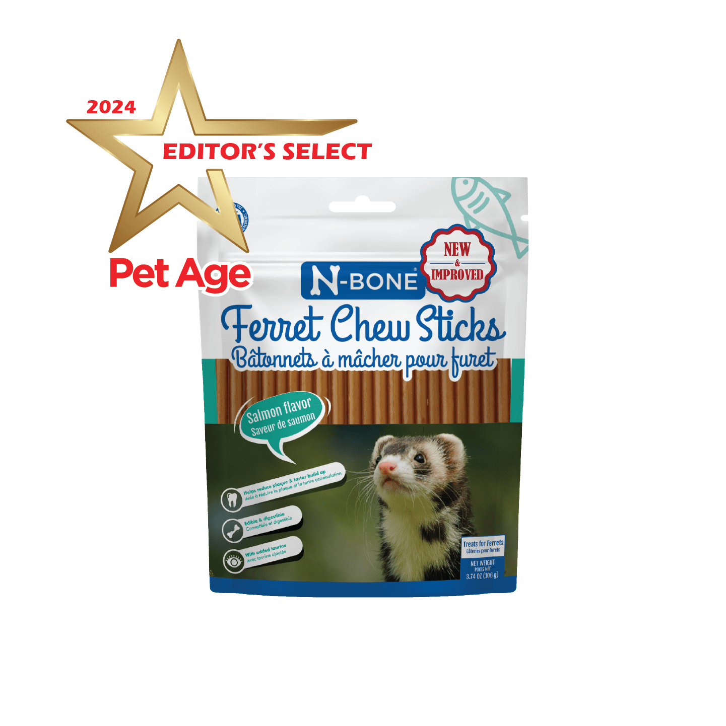 N-Bone® Ferret Chew Sticks Salmon Flavor