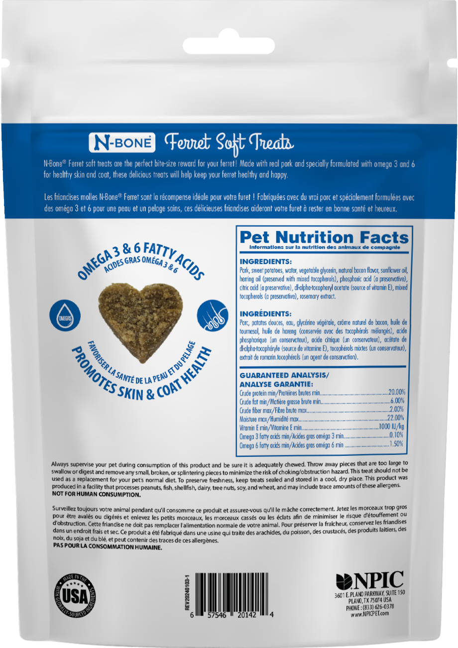 N-Bone® Ferret Soft Treats Bacon Flavor