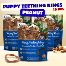 N-Bone® Puppy Teething Rings Value Pack - Peanut Butter Flavor (3 Bags, 18 Count)