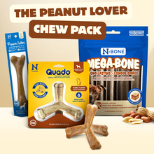 N-Bone® Peanut Butter Lover Fall Variety Pack, Medium/Large Breeds - Quado, Mega Bone & Original N-Bone (3 Bags)