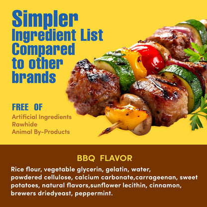 N-Bone® Quado® Interactive Dried Dog Chew Bone Average Joe Variety Pack, Peanut + Pumpkin + BBQ + Bacon, Total 4 bags