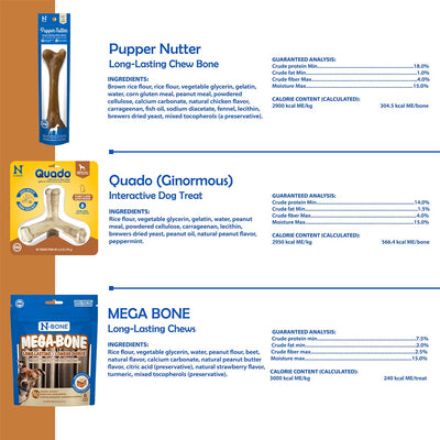 N-Bone® Peanut Butter Lover Variety Pack - Md/Lg Breeds, Total 3 bags