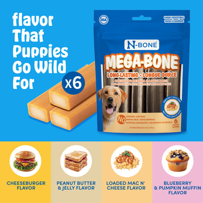 N-Bone® Mega-Bone Long-Lasting Chew Mac n' Cheese Flavor 6 count