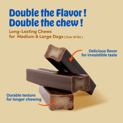 N-Bone® Mega-Bone Long-Lasting Chew Peanut Butter & Jelly Flavor  6 count