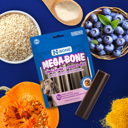 N-Bone® Mega-Bone Long-Lasting Chew Blueberry Pumpkin Muffin Flavor 6 count