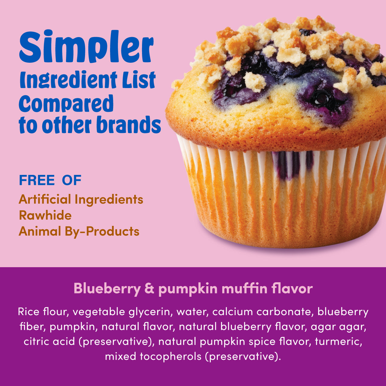 N-Bone® Mega-Bone Long-Lasting Chew Blueberry Pumpkin Muffin Flavor 6 count