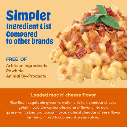 N-Bone® Mega-Bone Long-Lasting Chew Variety Pack, Cheeseburger  + Peanut Butter & Jelly +  Mac n' Cheese +  Blueberry Pumpkin Muffin, Total 4 bags, 24 counts