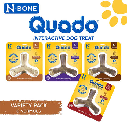 N-Bone Quado interactive dog treat packages on a white background