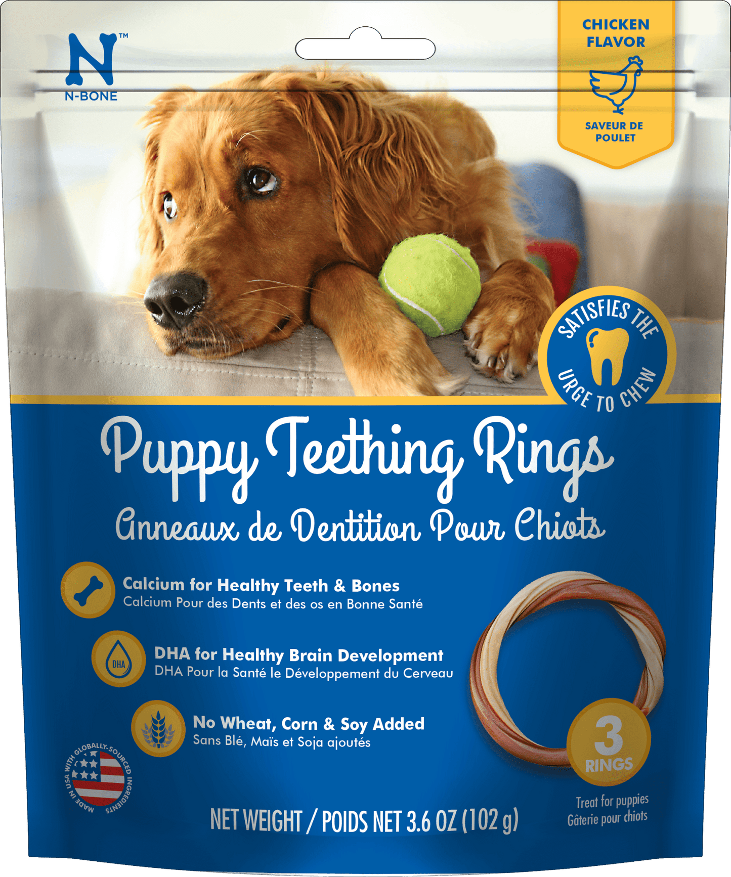 N-Bone® Puppy Teething Rings Chicken Flavor