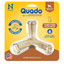 N-Bone® Quado® Interactive Dried Dog Chew Bone, Peanut Flavor - Natural, Edible, 100% Digestible Alternative to Plastic Chew Toys - Made in the USA