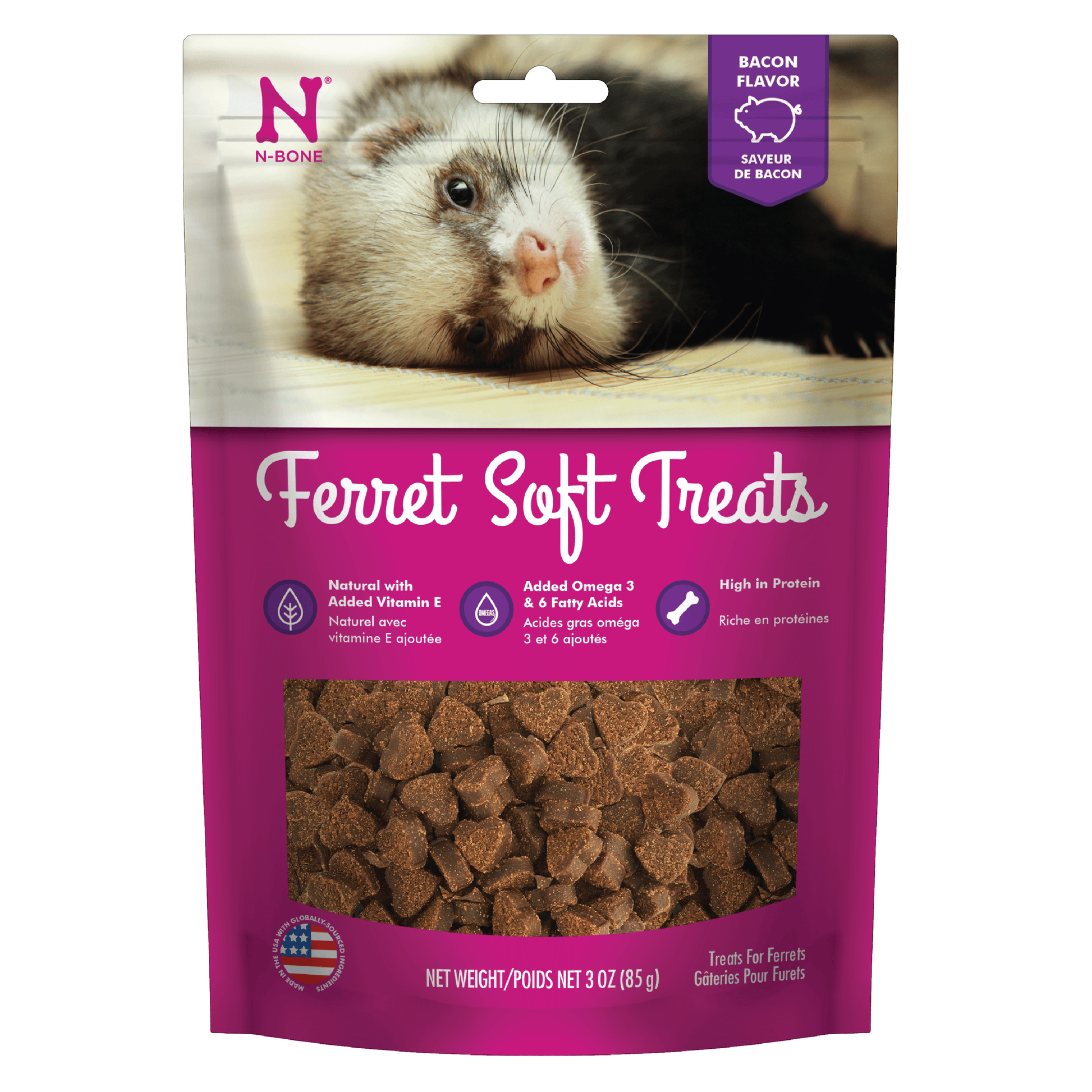N Bone Ferret Soft Treats Bacon Flavor npicpet