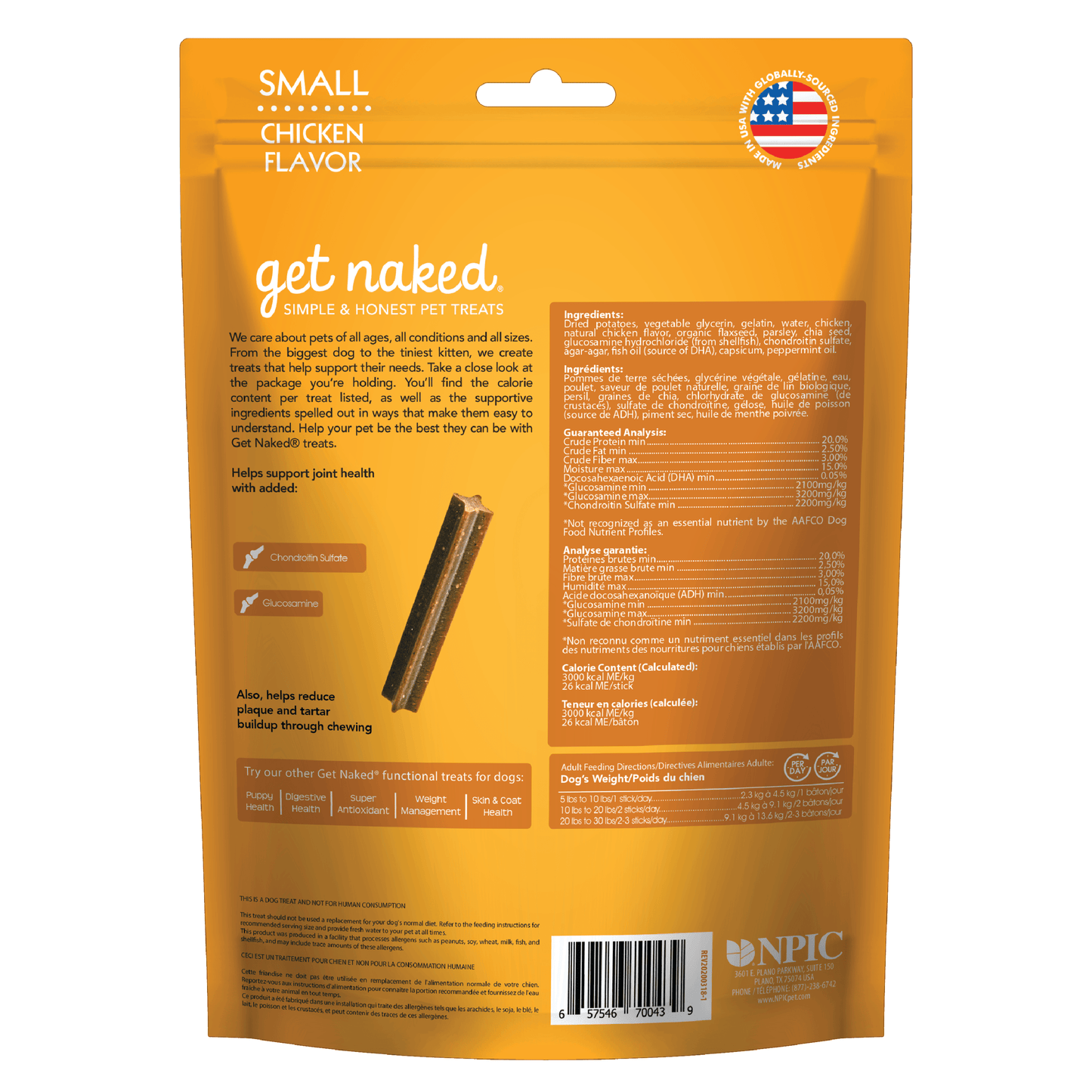 Get Naked® Joint Health Dog Dental Chew Sticks