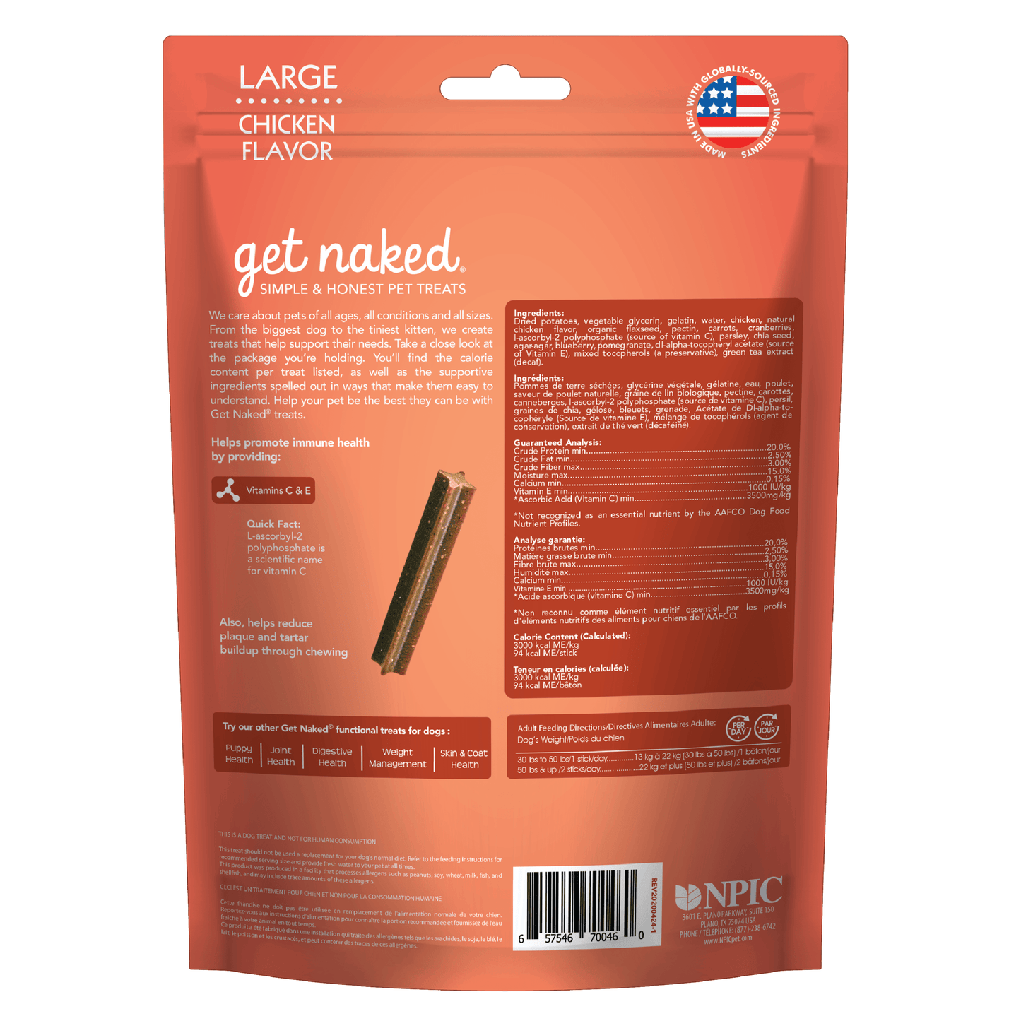 Get Naked® Super Antioxidant Dog Dental Chew Sticks