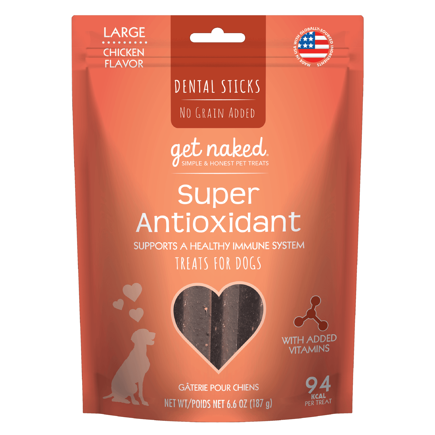 Get Naked® Super Antioxidant Dog Dental Chew Sticks