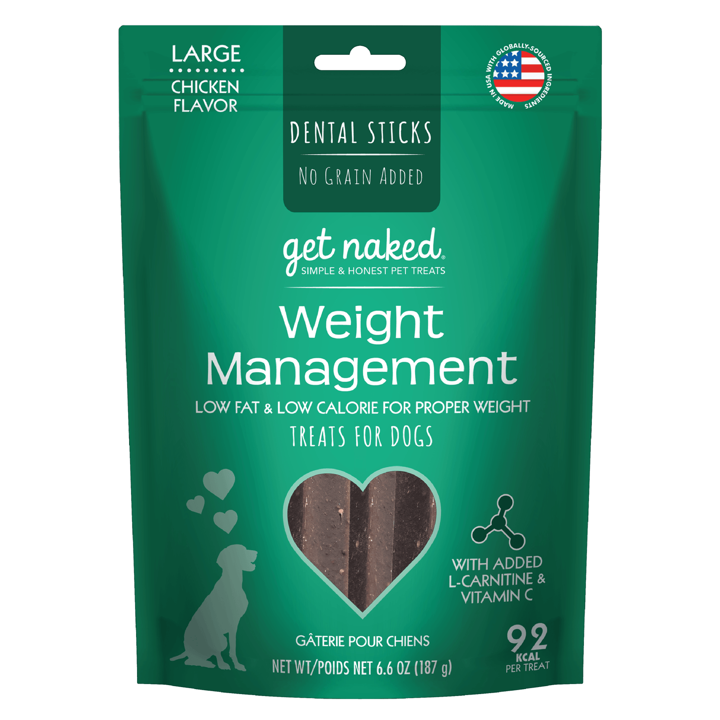 Get Naked Weight Management Dog Dental Chew Sticks npicpet