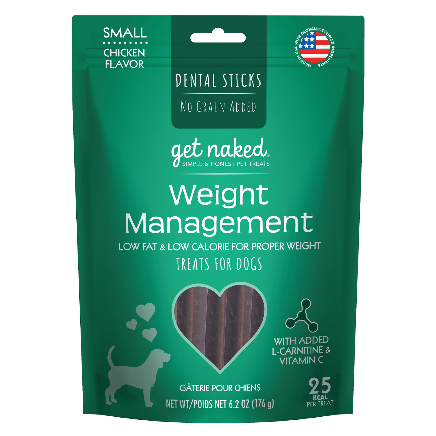 Get Naked Weight Management Dog Dental Chew Sticks npicpet