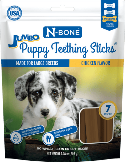 N-Bone® Jumbo Puppy Teething Sticks, Chicken Flavor