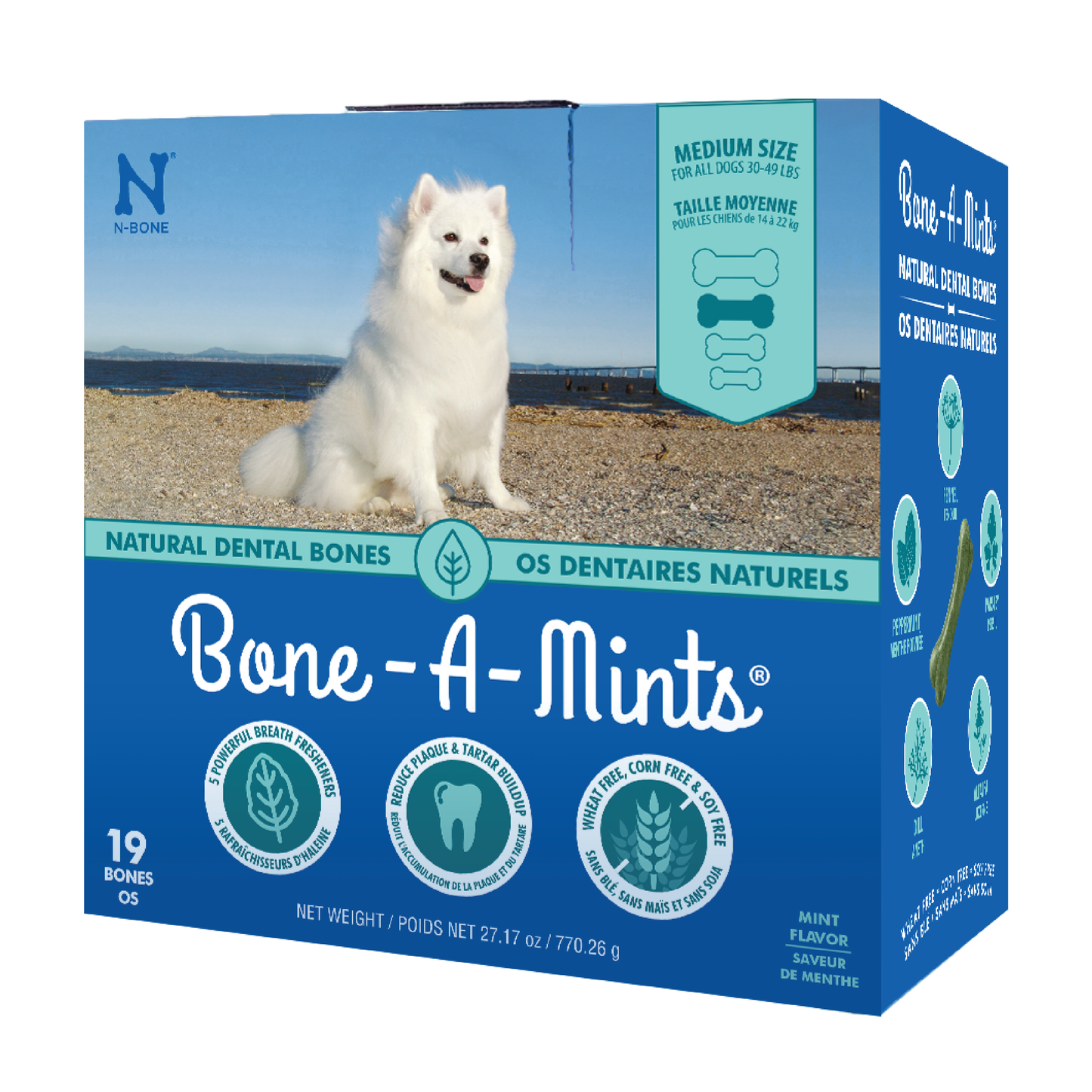 N-Bone® Bone-A-Mints® Medium Natural Dental Bones