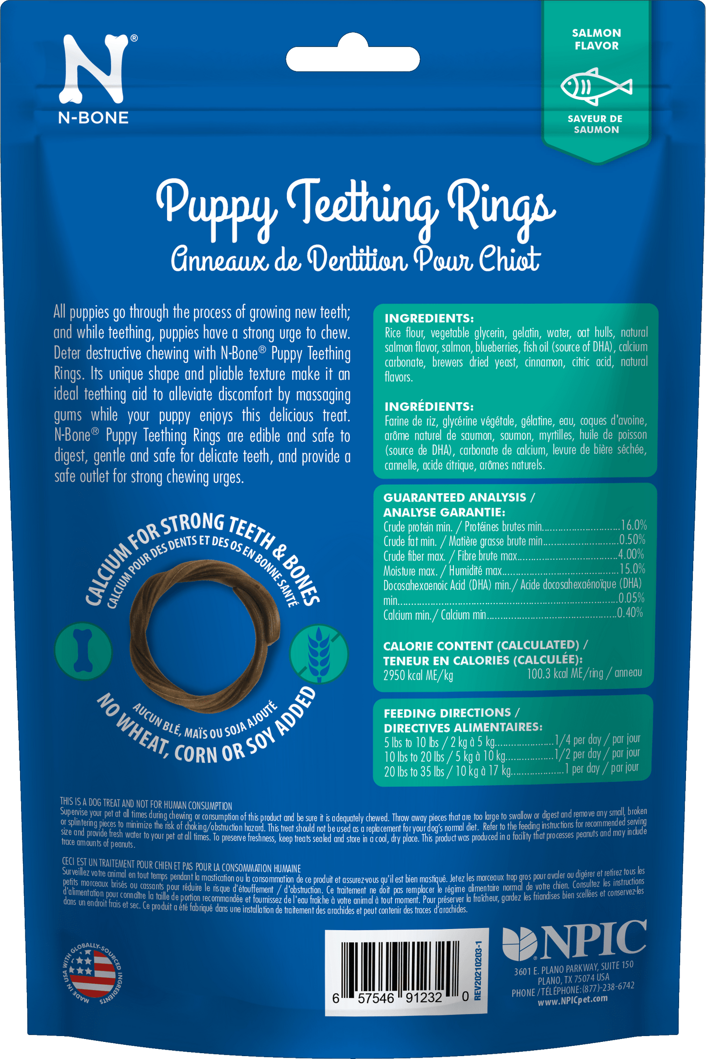 N-Bone® Puppy Teething Rings Salmon Flavor