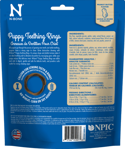 N-Bone® Puppy Teething Rings Peanut Butter Flavor