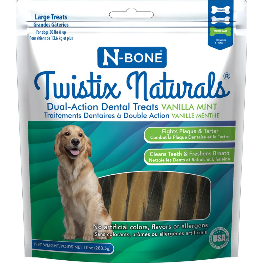 N-Bone® Twistix® Naturals Dental Treats Vanilla Mint Flavor