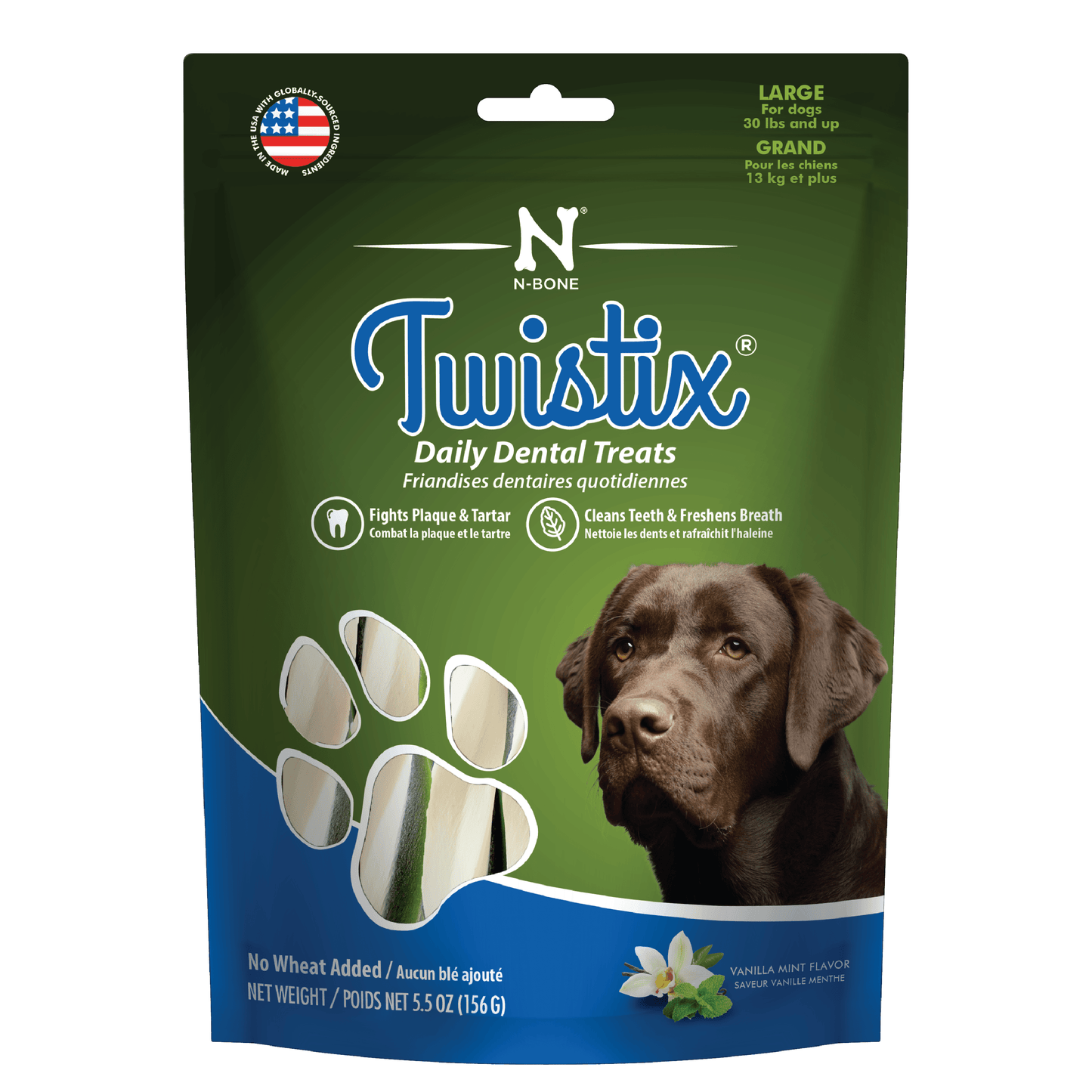 N-Bone® Twistix® Dental Treats Vanilla Mint Flavor