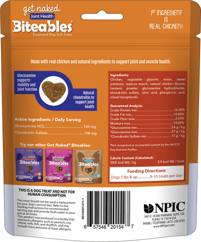 Get Naked® Biteables® Joint Health Functional Dog Soft Treats