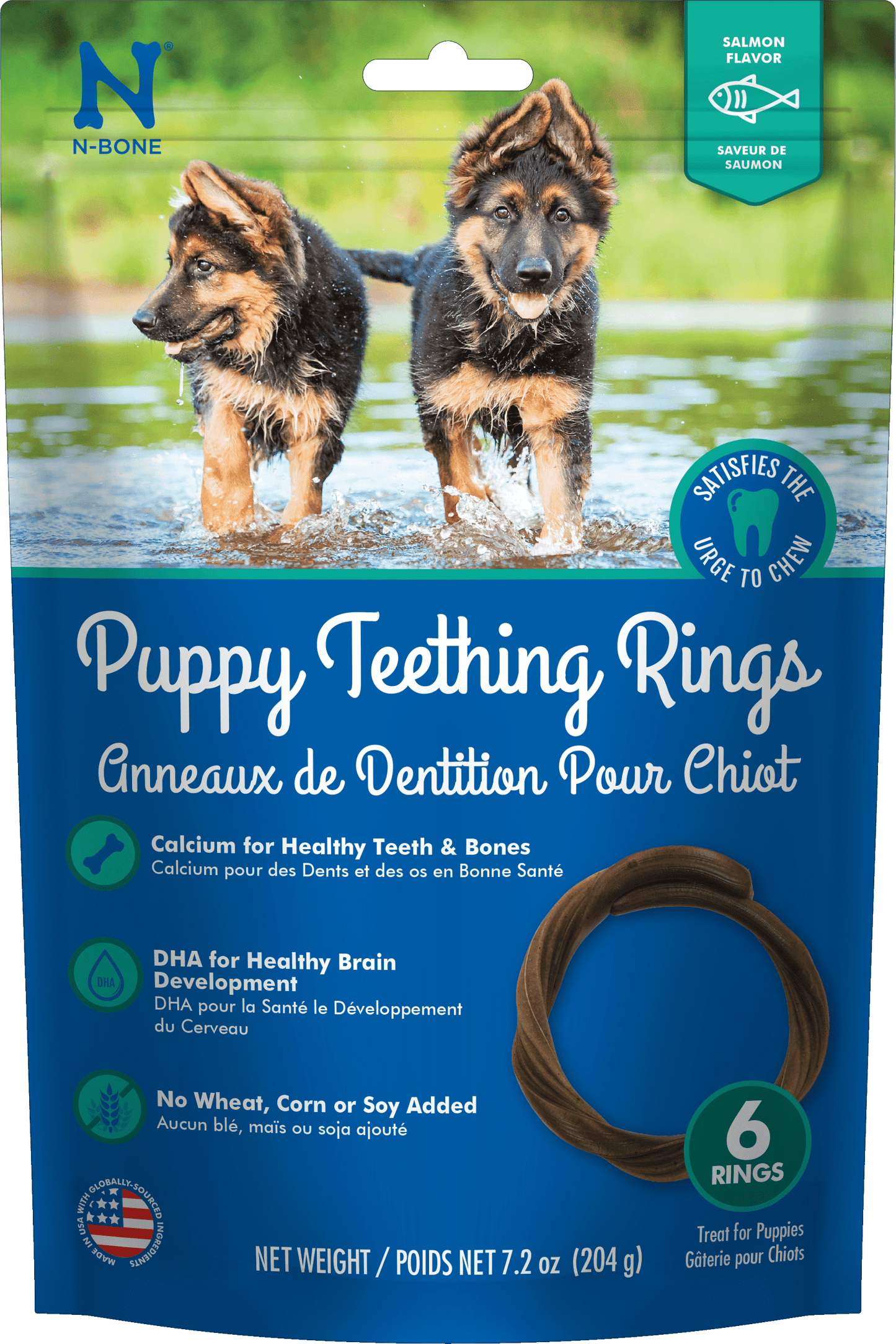 N-Bone® Puppy Teething Rings Salmon Flavor