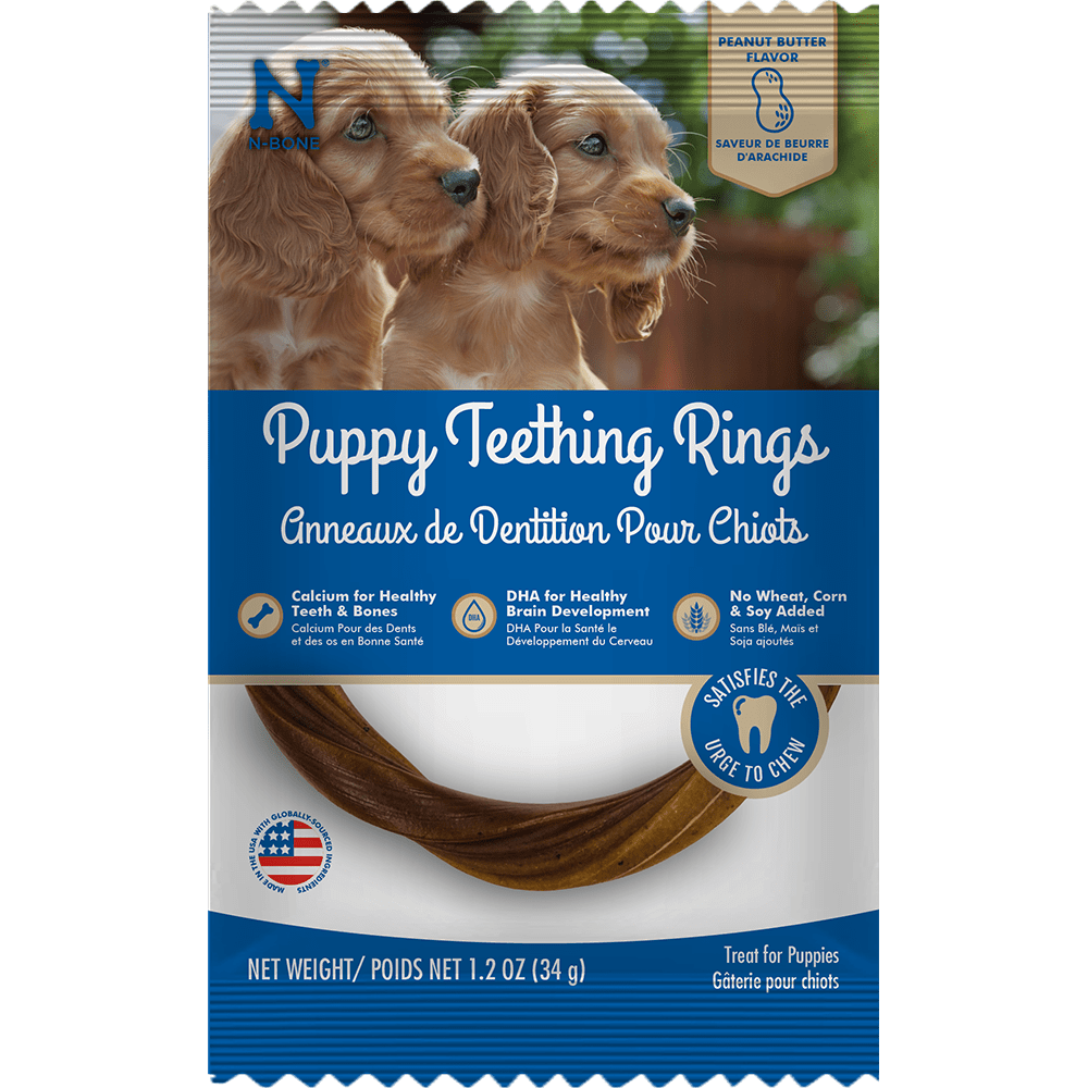 N-Bone® Puppy Teething Rings Peanut Butter Flavor